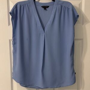 Banana Republic Light Blue V-Neck Blouse